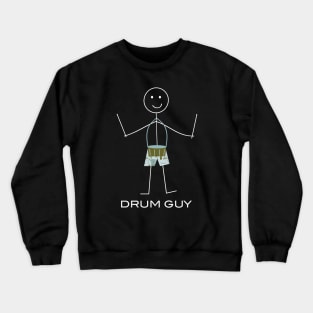 Funny Mens Snare Drum Design Crewneck Sweatshirt